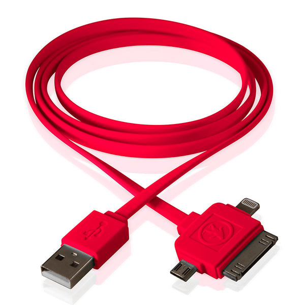 Calamari - 3-in-1 Charge Cable - Red