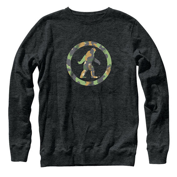 Camo Yowie Crew Fleece Sweatshirt - Charcoal Heather