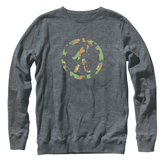 Camo Yowie Crew Fleece Sweatshirt - Gunmetal Heather