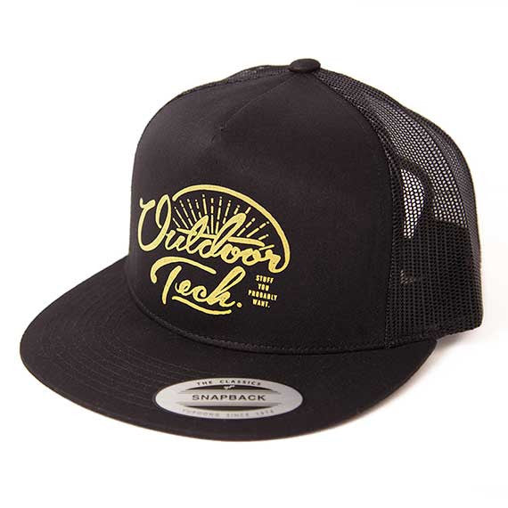 Script Trucker Hat - Black