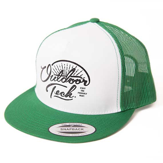 Script Trucker Hat - Green/White